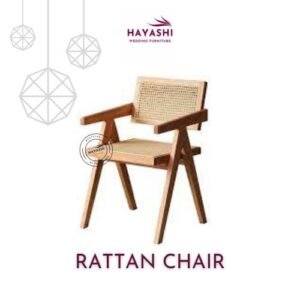 wooden rattan chair