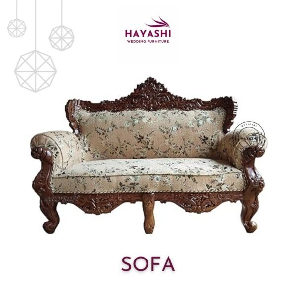 wooden maharaja sofa