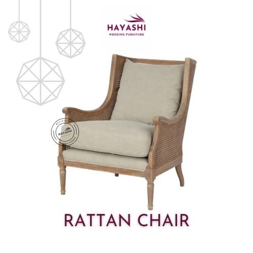 wooden rattan chair 