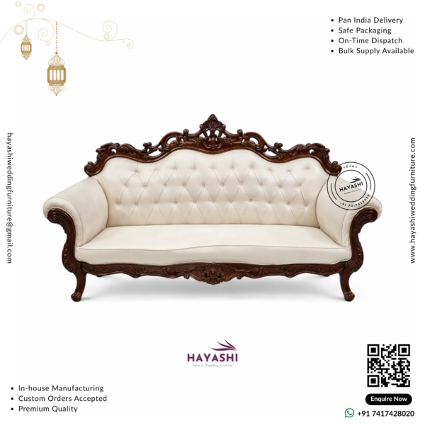 White Royal Maharaja Sofa