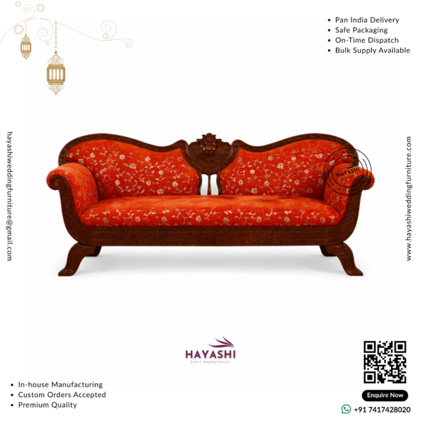 Red Royal Maharaja Wedding & Event Sofa