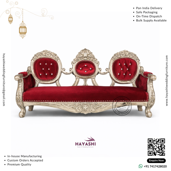Maroon Victoria Wedding & Event Sofa