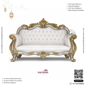 Golden Silver Maharaja Wedding & Event Sofa