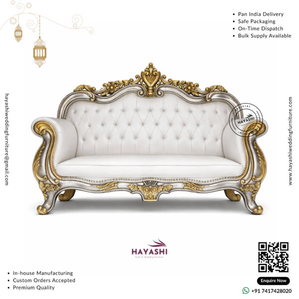 Golden Silver Maharaja Wedding & Event Sofa