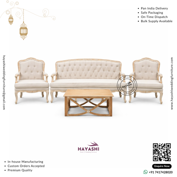 Wooden Sofa Set For Wedding & Event