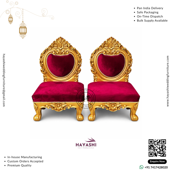 Mandap & Vidhi Chair Set For Wedding & Event