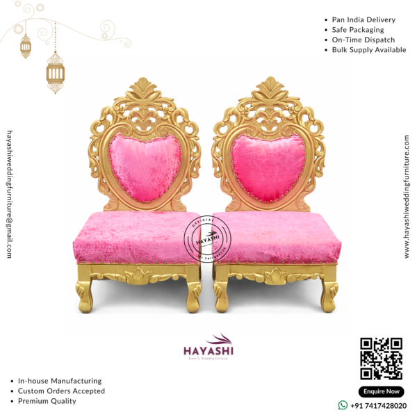 Mandap & Vidhi Chair Set For Wedding & Event