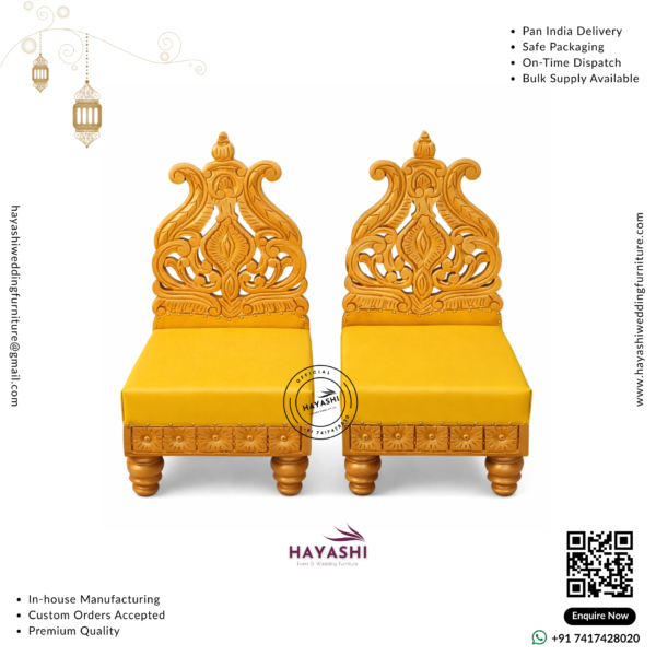 Mandap & Vidhi Chair Set For Wedding & Event