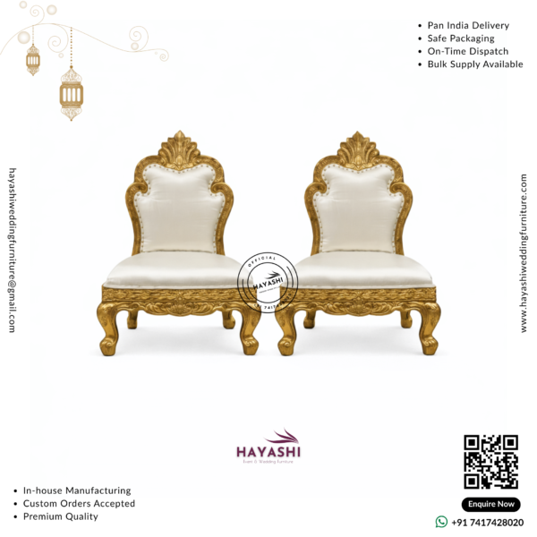 Mandap & Vidhi Chair Set For Wedding & Eve