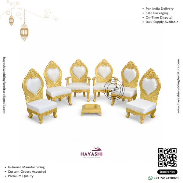 Mandap & Vidhi Chair Set For Wedding & Event