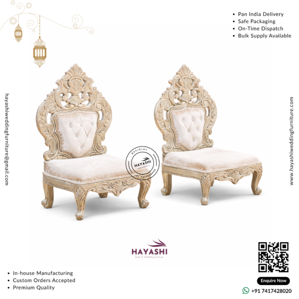 Mandap & Vidhi Chair Set For Wedding & Even