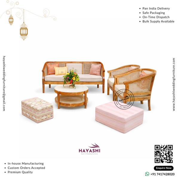 Rattan Sofa Set For Wedding & Event