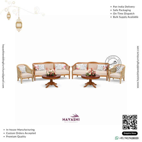 Wooden Sofa Set For Wedding & Event
