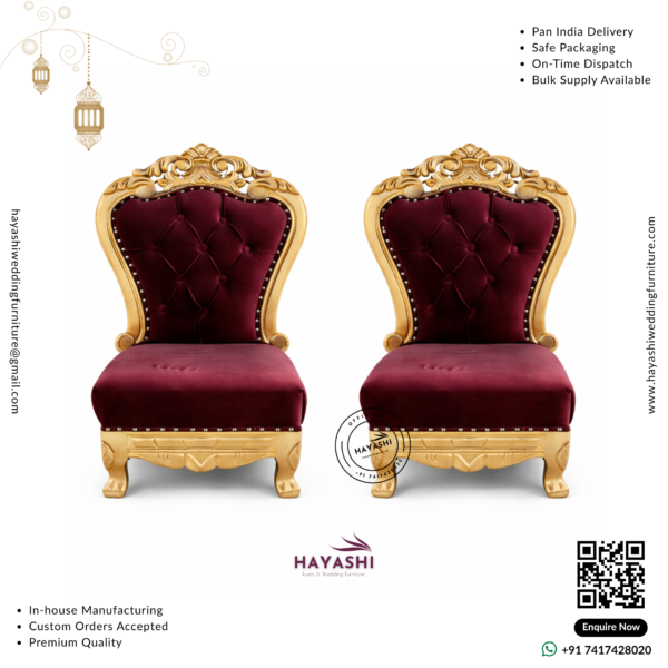 Mandap & Vidhi Chair Set For Wedding & Event